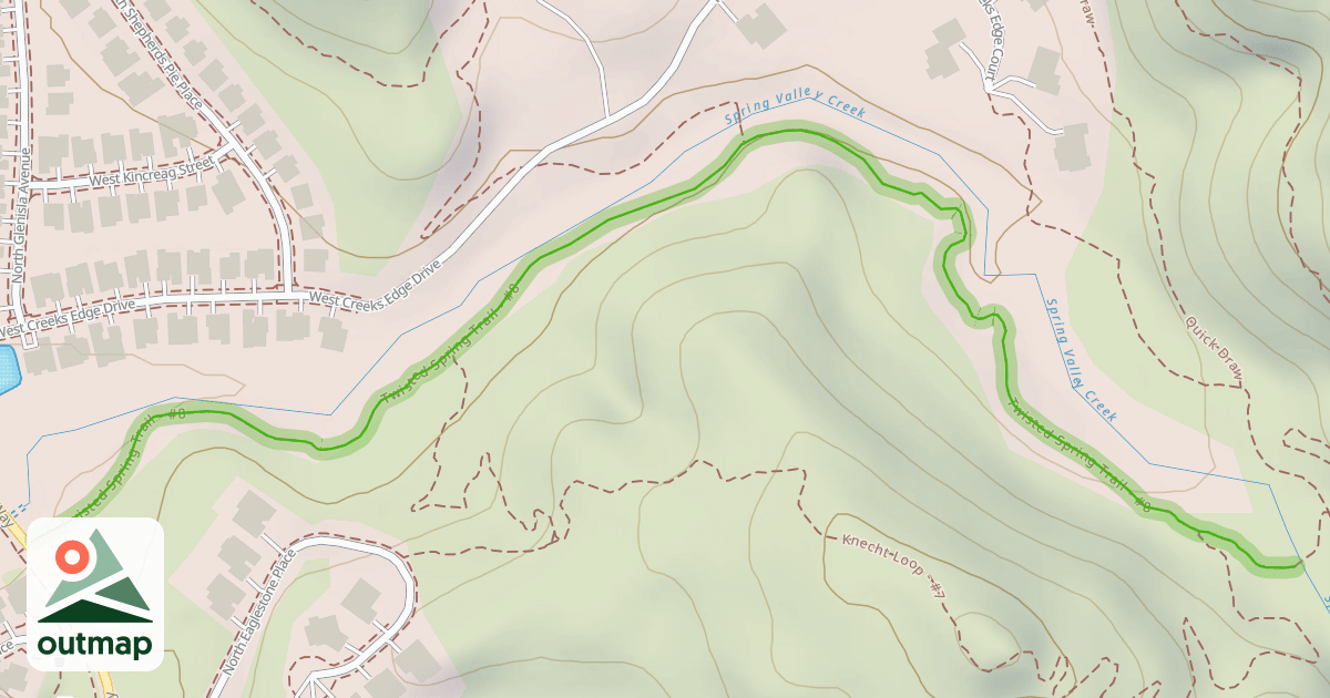Map of Twisted Spring Trail - #8