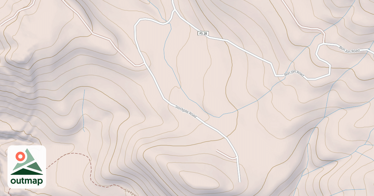 Map of STOCK PILE OF ROCK