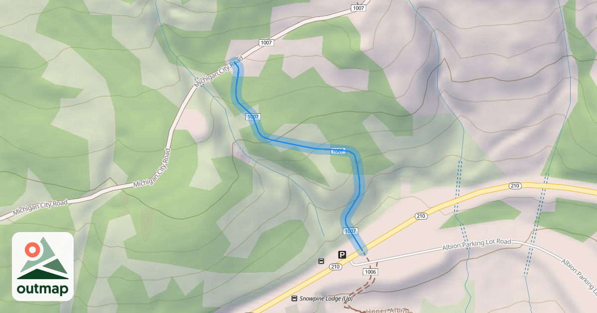 Map of Twin Lakes Pass Trail