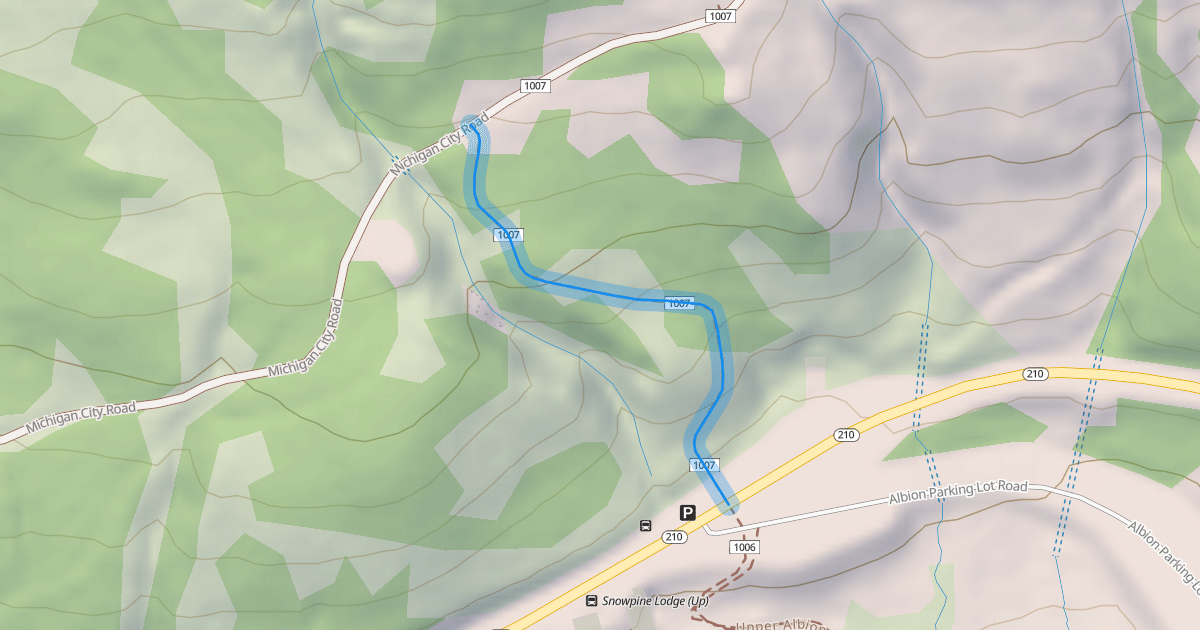 Map preview of Twin Lakes Pass Trail