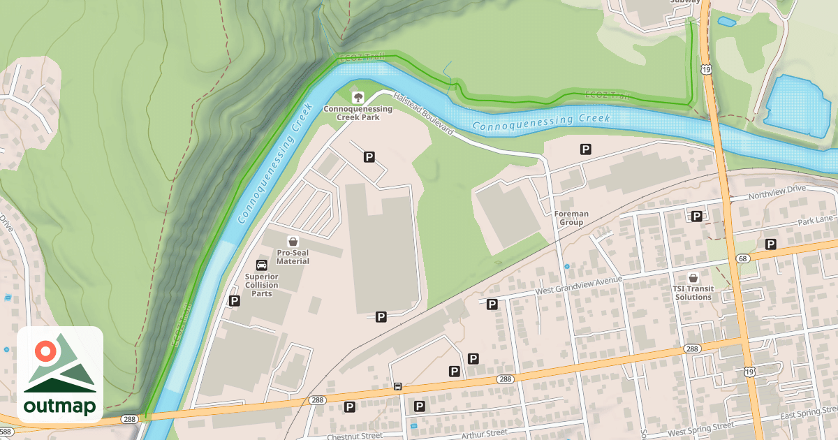 Map of ECOZ Trail