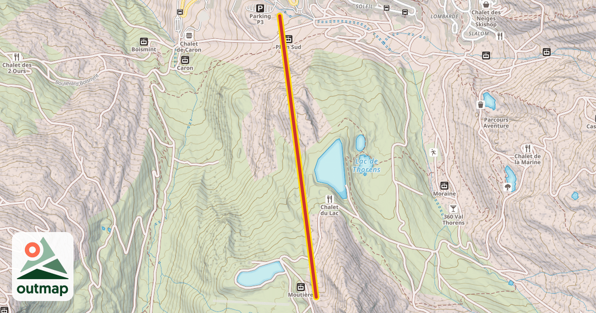 Map of Deux Lacs