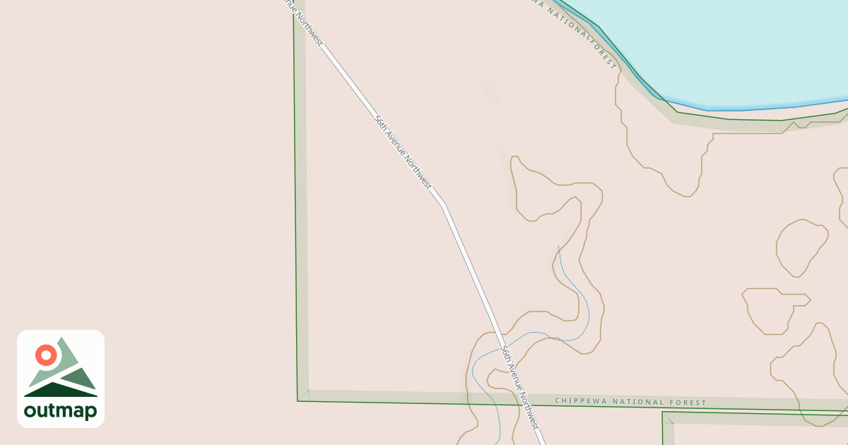 Map of LAKE THIRTEEN ROAD NORTHWEST