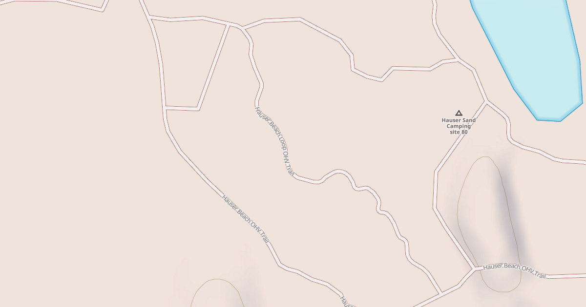 Map preview of Hauser Beach Loop Ohv Trail