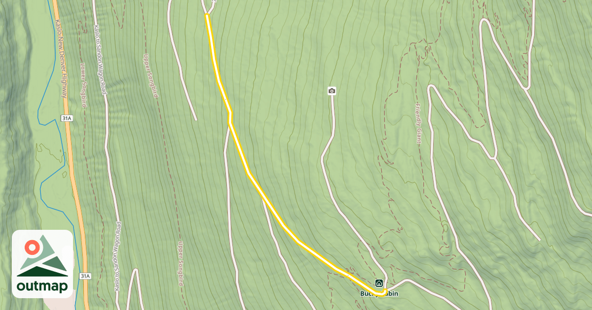 Map of 7 Mile to Bucky Cabin