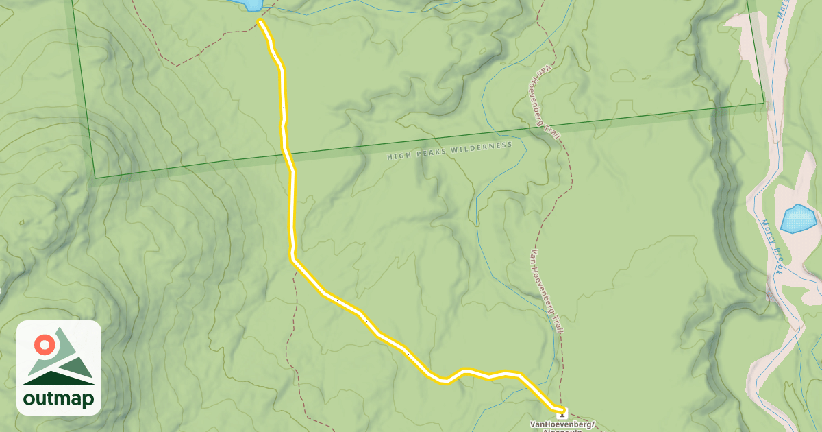 Map of Old Marcy Dam Trail