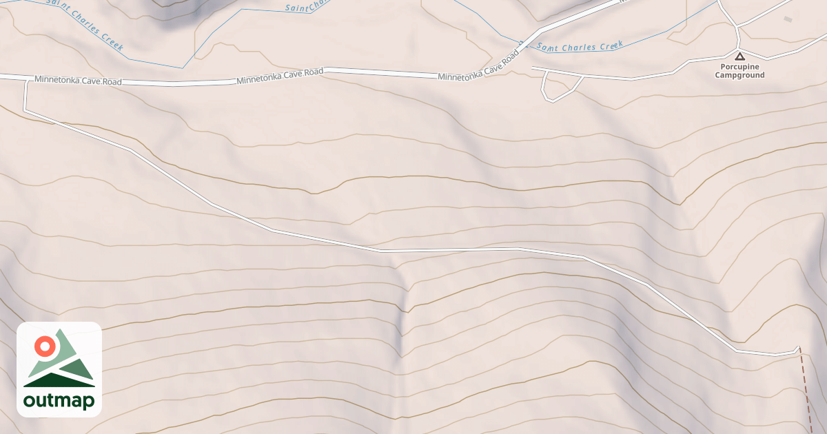 Map of CAVE TRAIL ACCESS