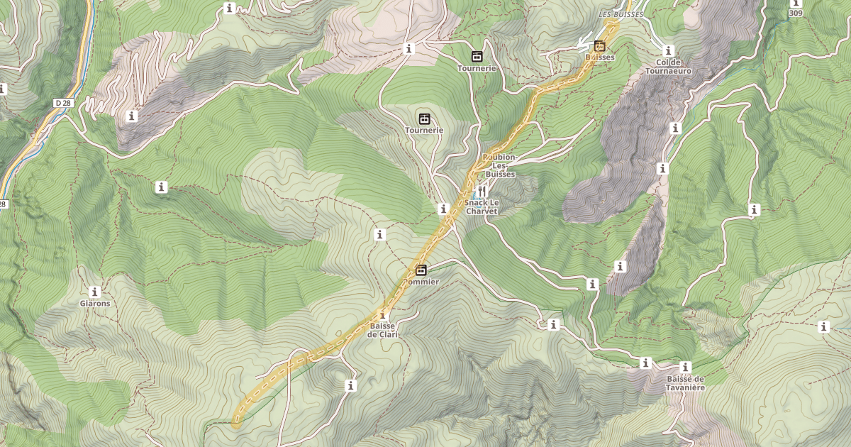Map preview of Tête de Giarons — Les Buisses