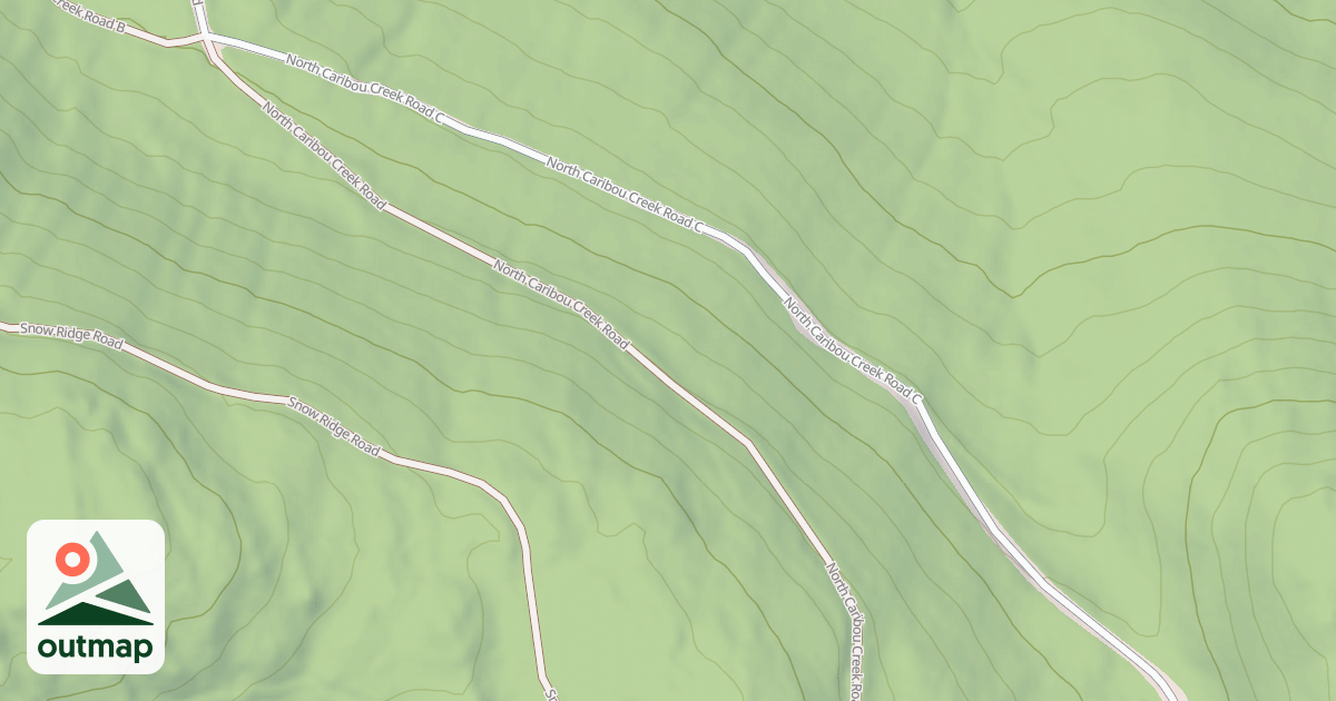 Map of NORTH CARIBOU CREEK C