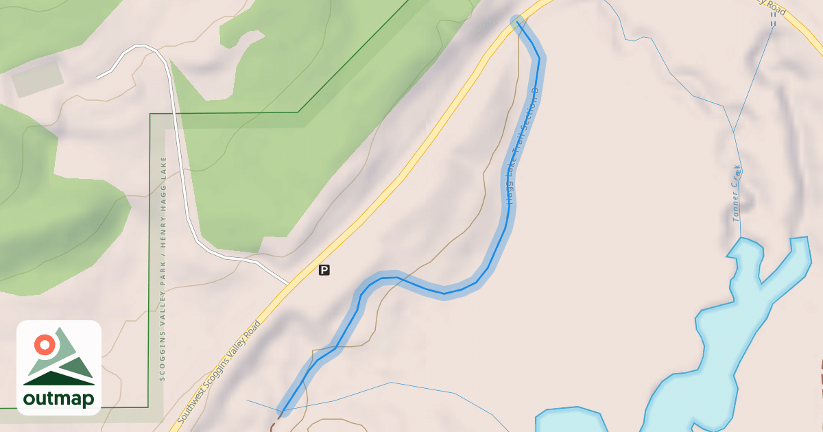 Map of Hagg Lake Trail Section D