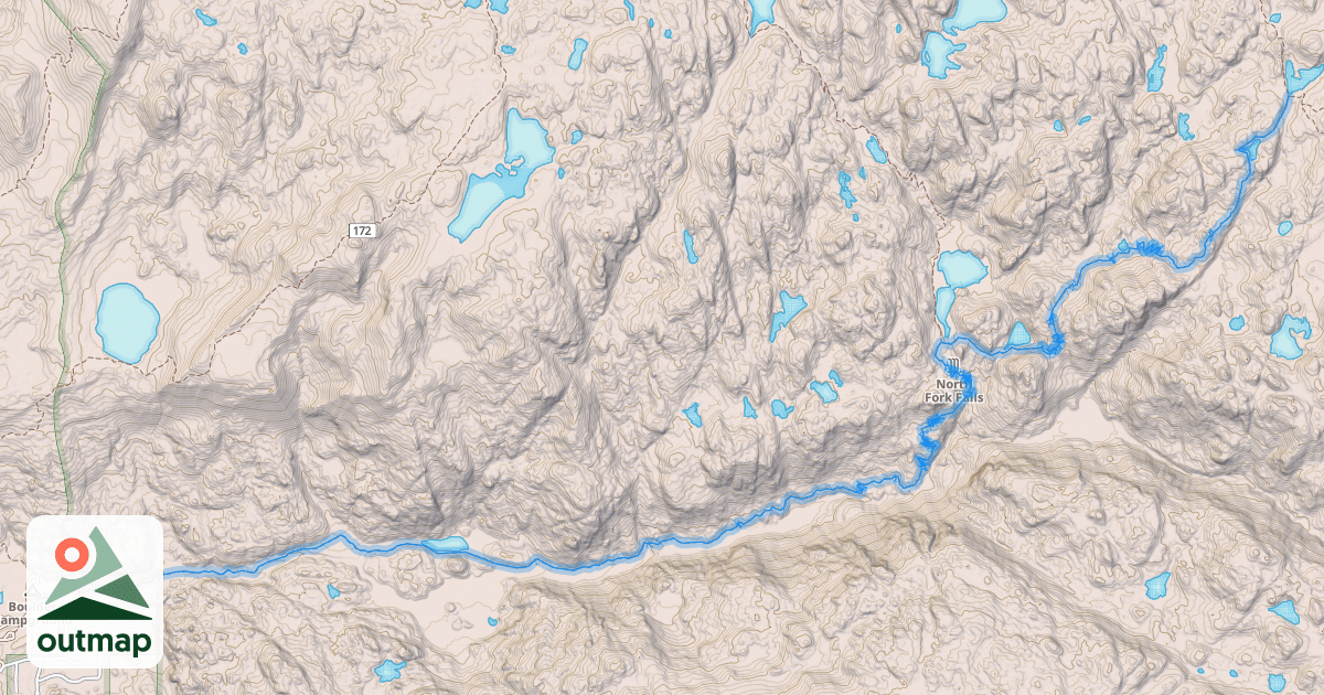 Map of Boulder Canyon Trail
