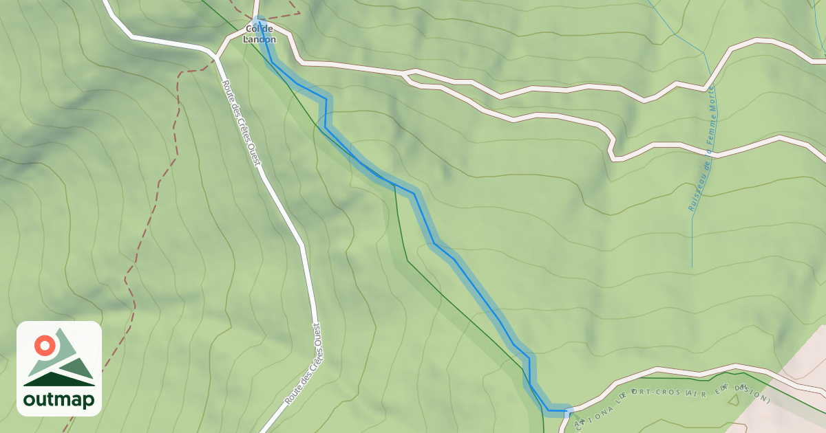 Map of Descente du Landon