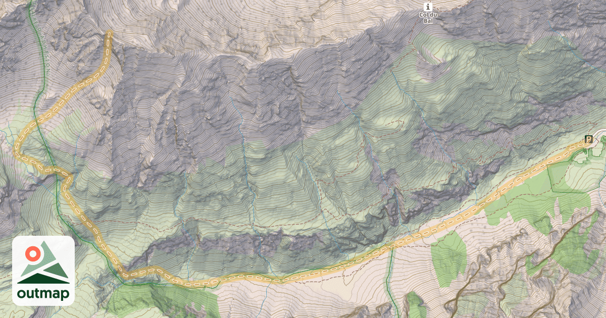 Map of Col des Queyrettes — L'Ourmande