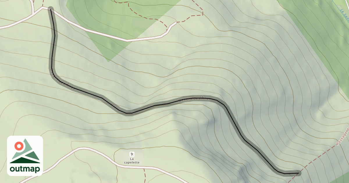 Map of Devers des Ânes