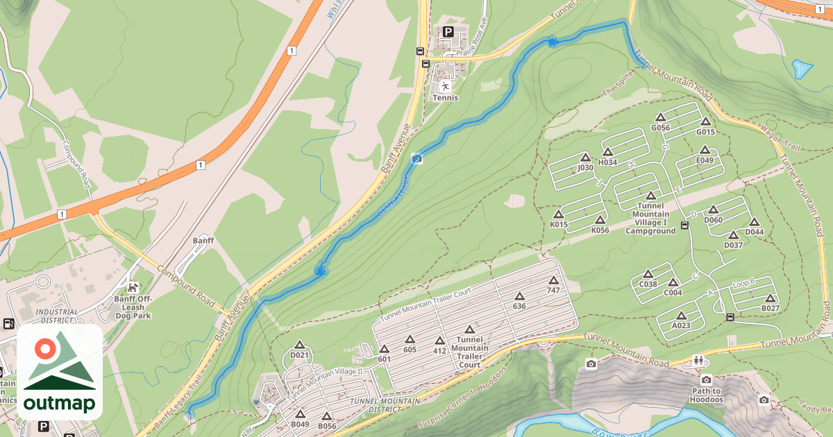 Map of Banff Avenue