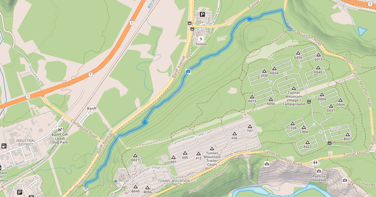 Map preview of Banff Avenue