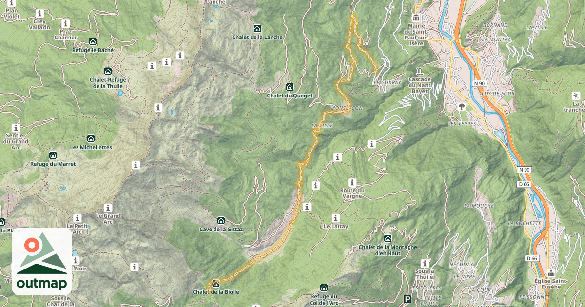 Map of Col de Basmont — Le Pré