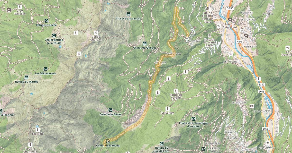 Map preview of Col de Basmont — Le Pré