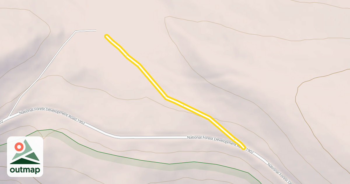 Map of National Forest Development Road 871