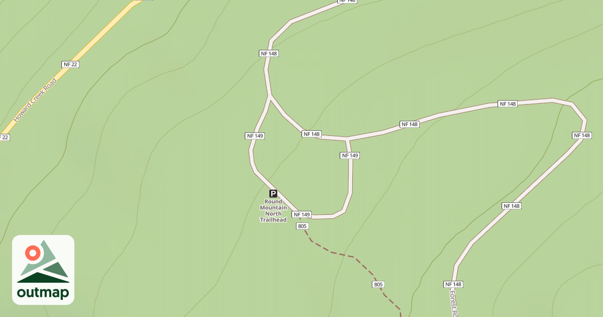 Map of ROUND MTN TRAILHEAD