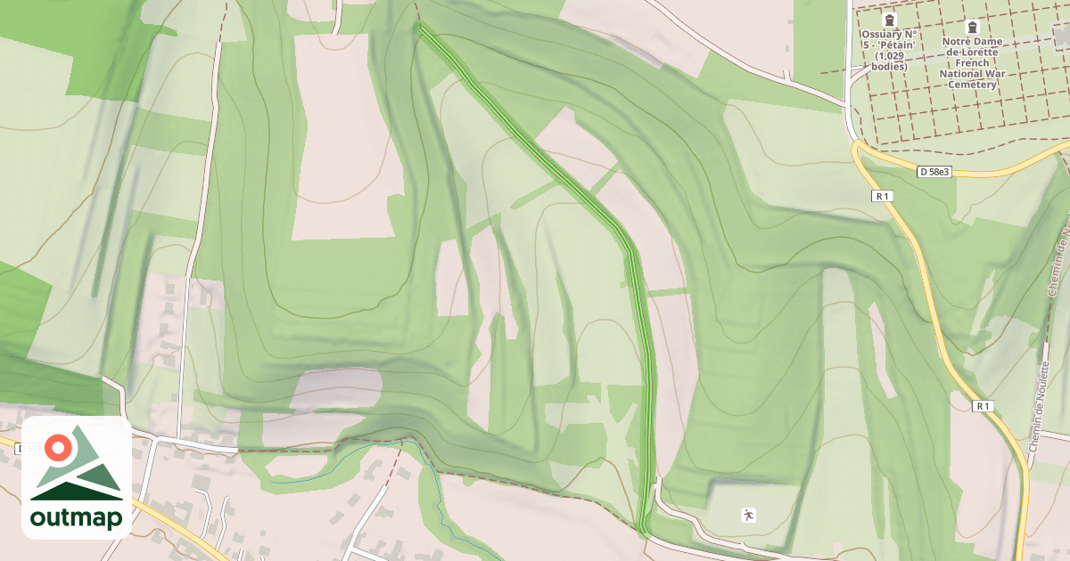 Map of Chemin de la Vallée de la Cense