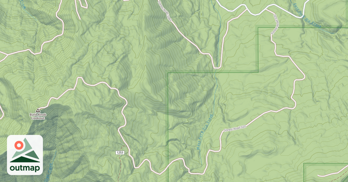 Map of BALD KNOB