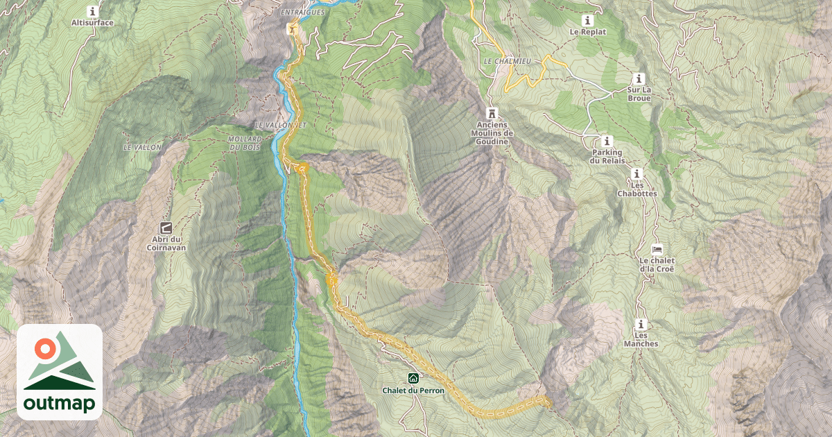 Map of Basse du Gerbier — Entraigues