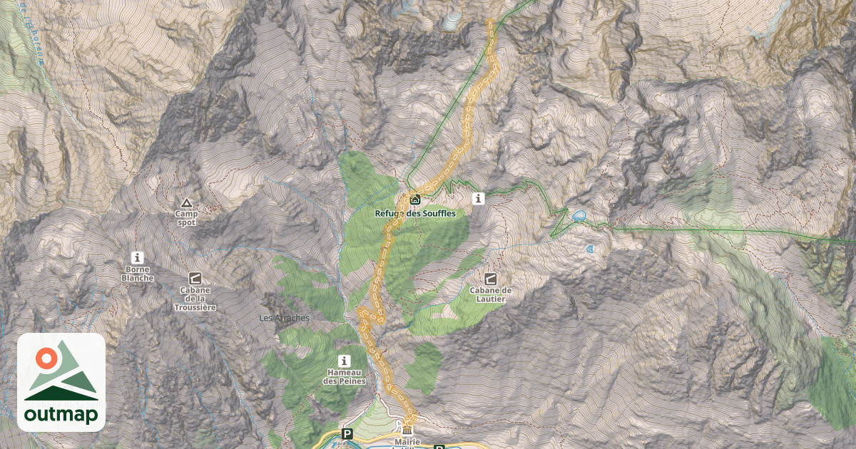 Map of Col de la Sée — Villar-Loubière