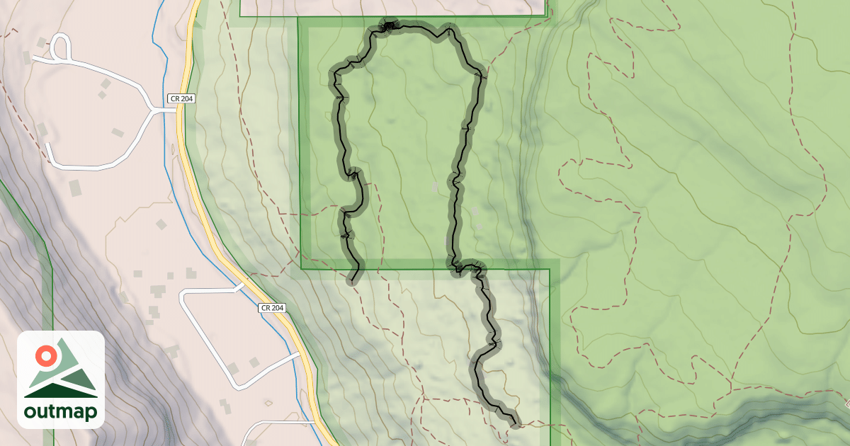 Map of Sailing Hawks Trail