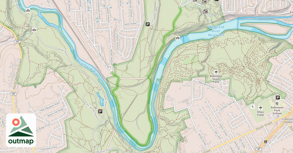 Map of Westfield River Trail
