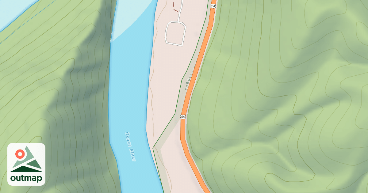 Map of OCOEE NO. 2 DAM FS PARKING