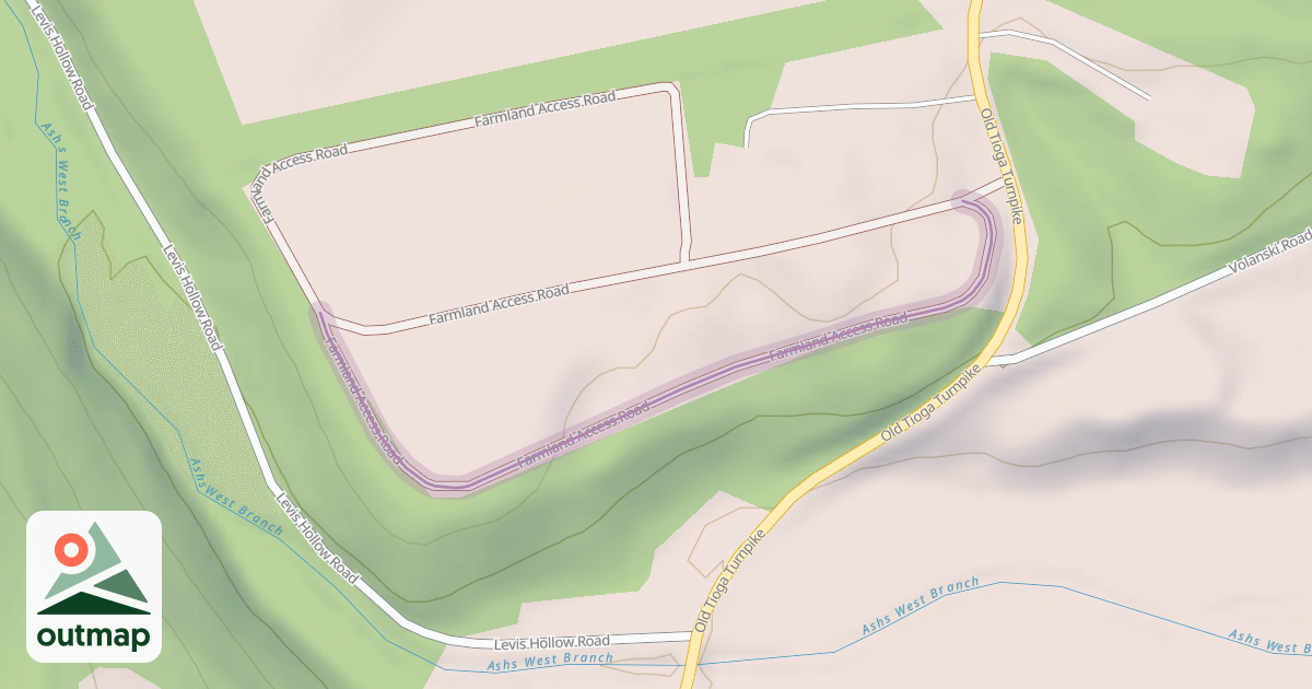 Map of Farmland Access Road