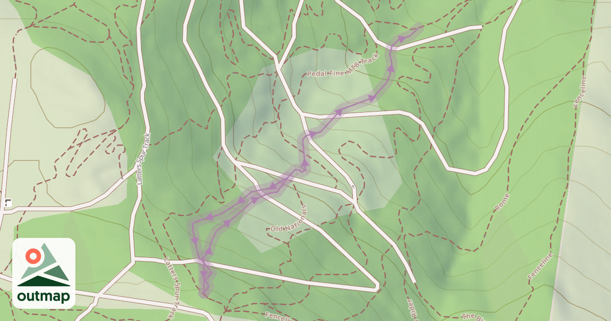 Map of Shrooms MTB Track
