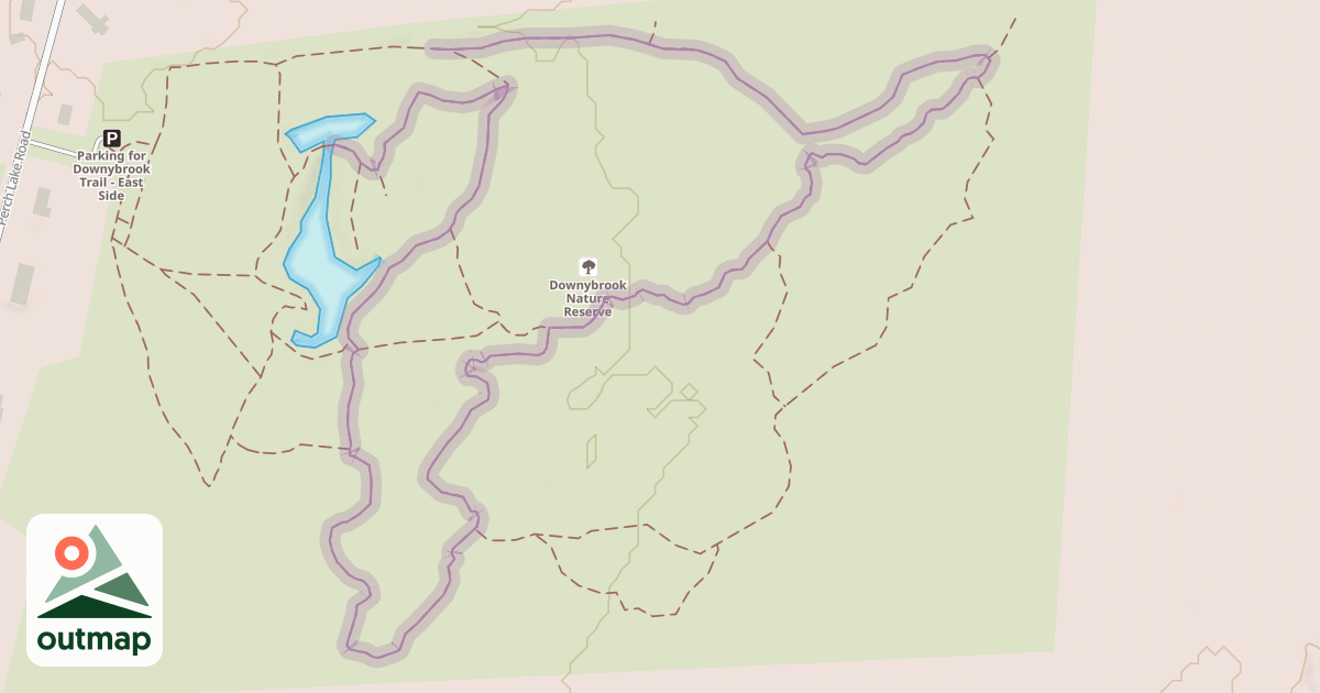 Map of Downybrook Nature Preserve East Side Trail