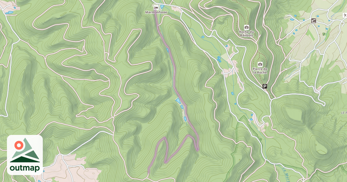 Map of Route Forestière des Huttes