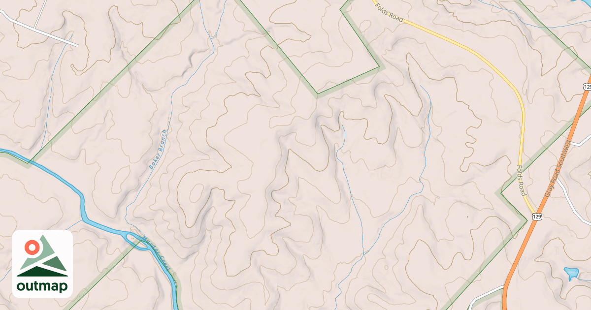 Map of BAKER BRANCH