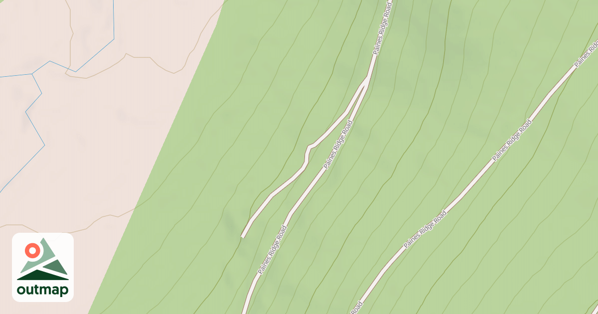 Map of PAINES RIDGE SPUR