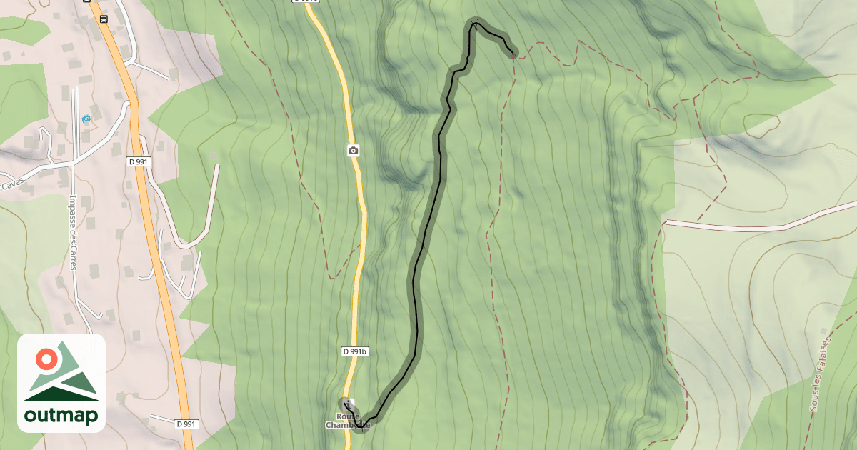 Map of Sentier du Bognon