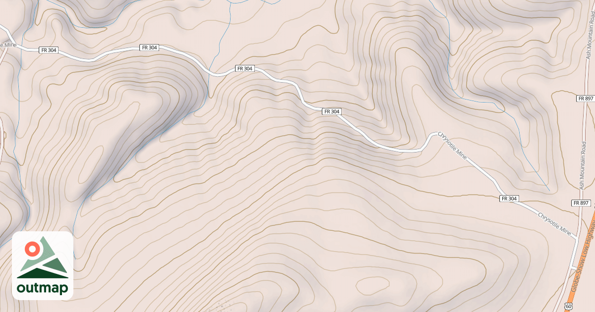 Map of CHRYSOTILE MINE