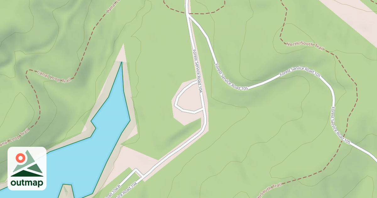 Map of T.L. N. SITES 1-5 ACCESS
