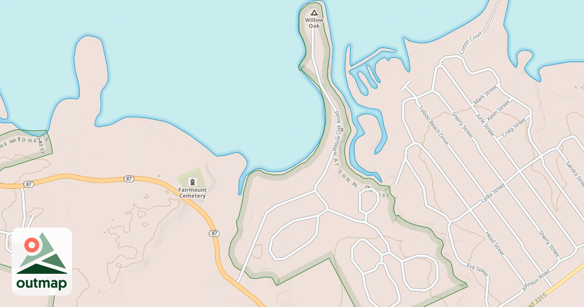 Map of WILLOW OAK