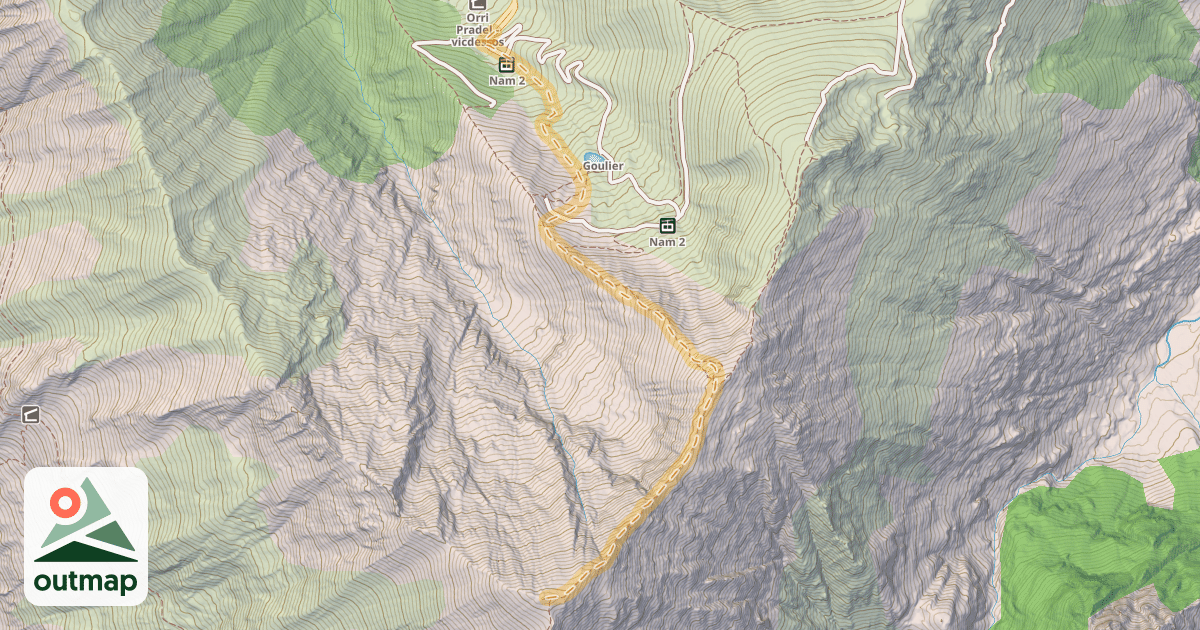 Map of Pique d'Endron — Goulier Neige