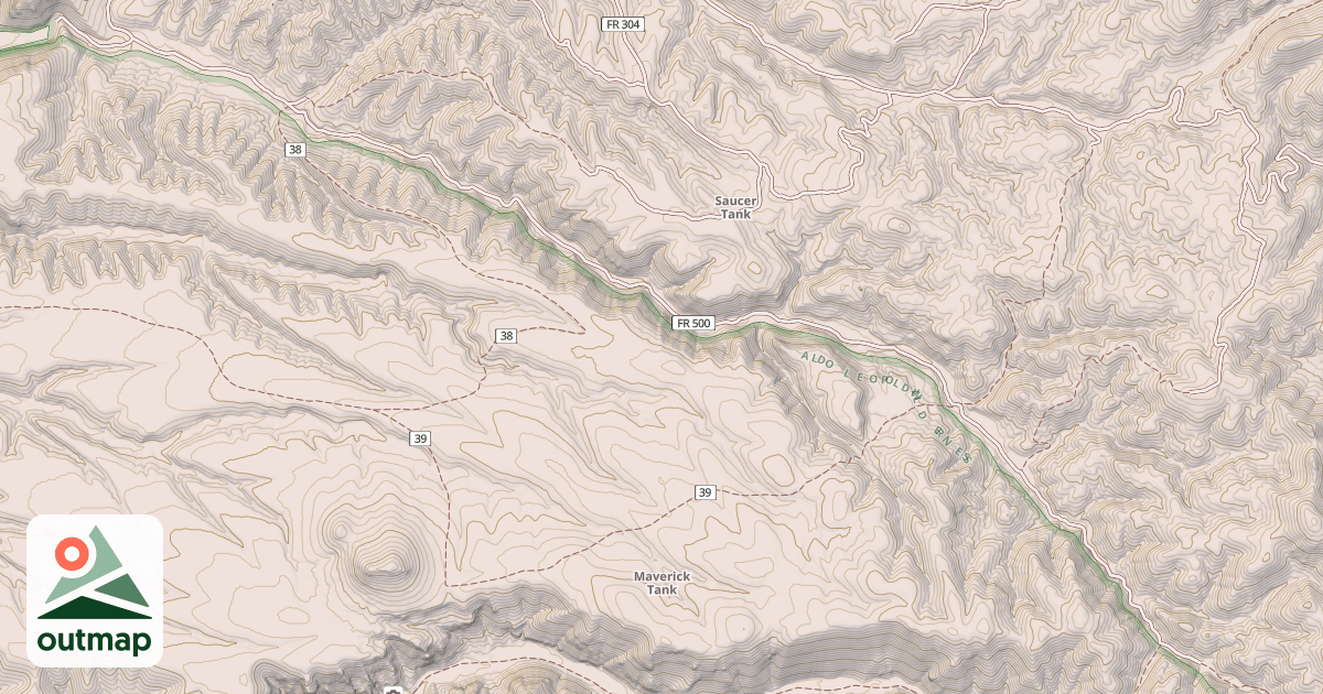Map of TURKEY RUN