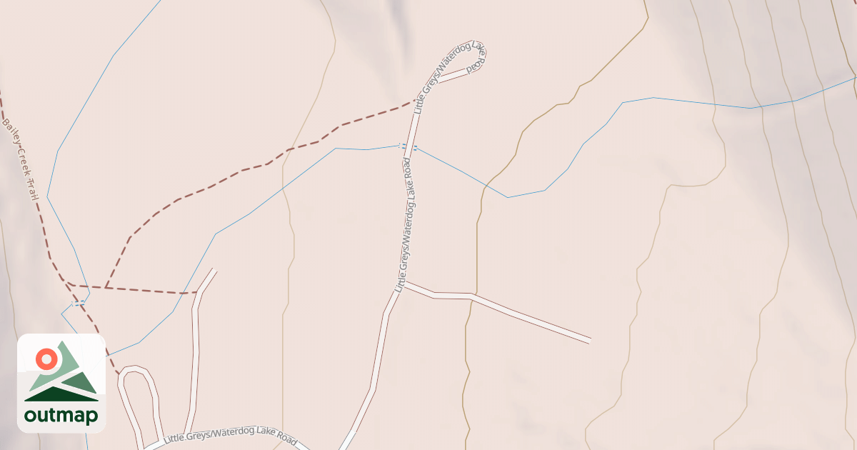 Map of LITTLE GREYS/WATERDOG LAKE