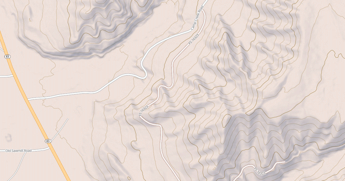 Map preview of CAMP SAW SPUR