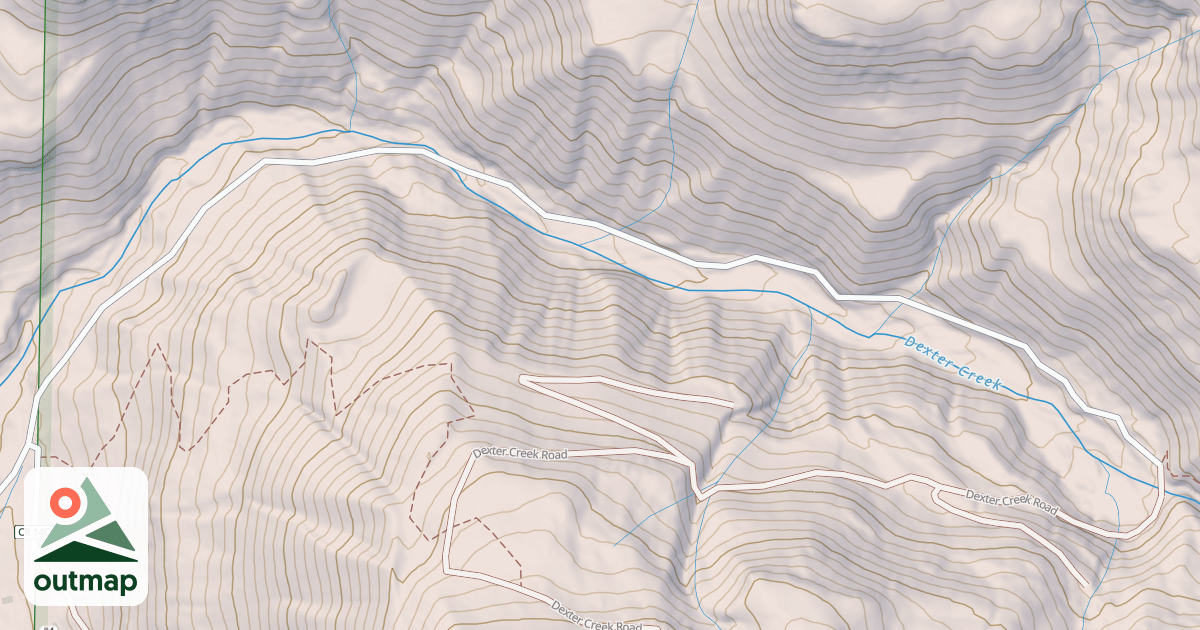 Map of DEXTER CREEK