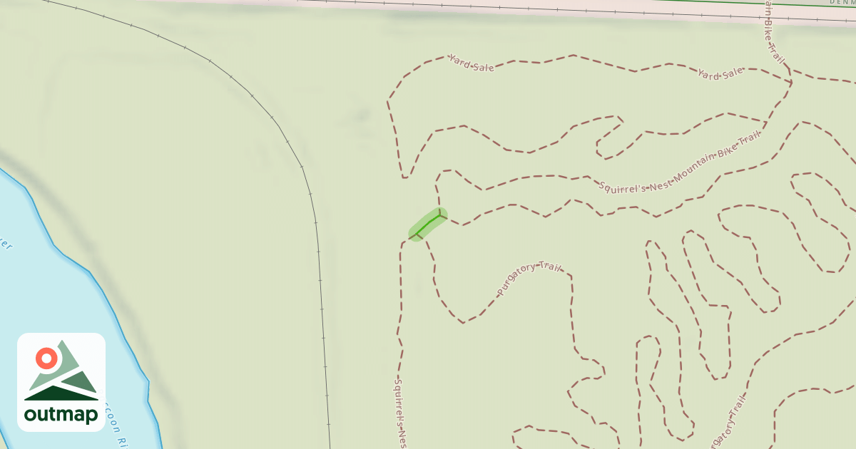 Map of Squirrel's Nest Mountain Bike Trail