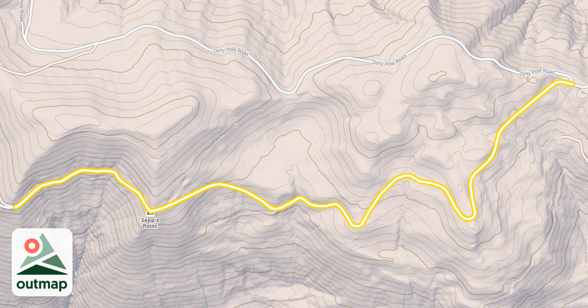 Map of Pole Ridge Road