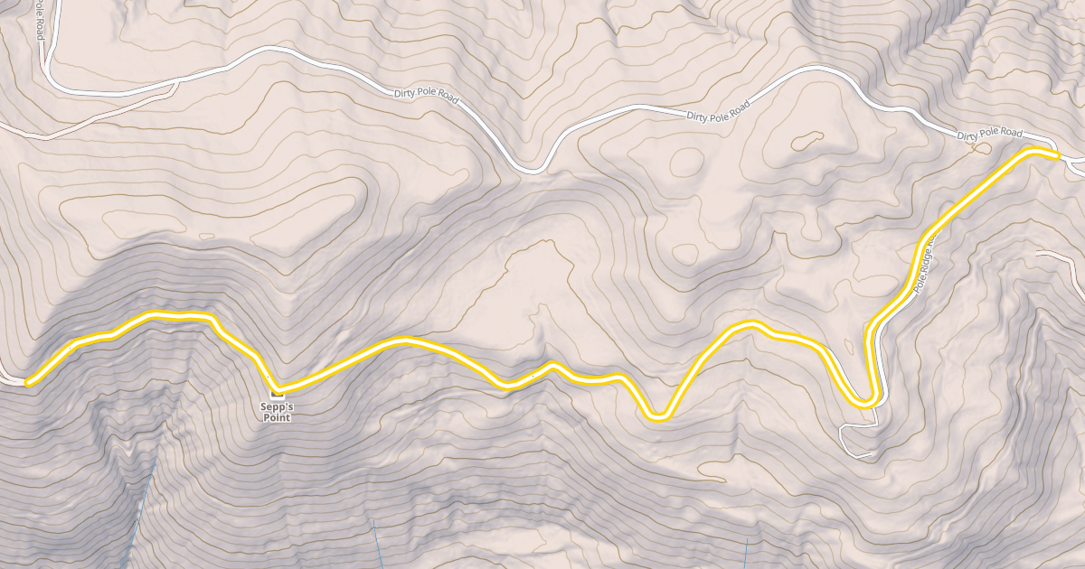 Map preview of Pole Ridge Road