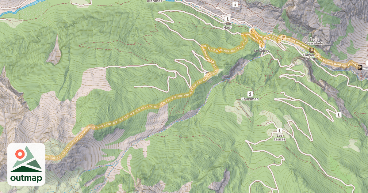 Map of Crête de la Seyte — L'Éychaillon